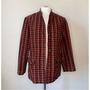 Vintage 70’s Colorful Plaid Jacket Coat Blazer